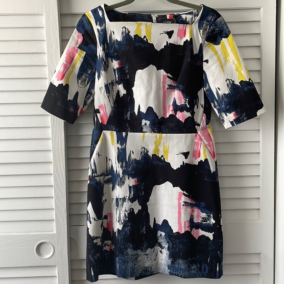 KATE SPADE SATURDAY ATMOSPHERE PRINT SPLATTER PAINT DRESS - Picture 1 of 6